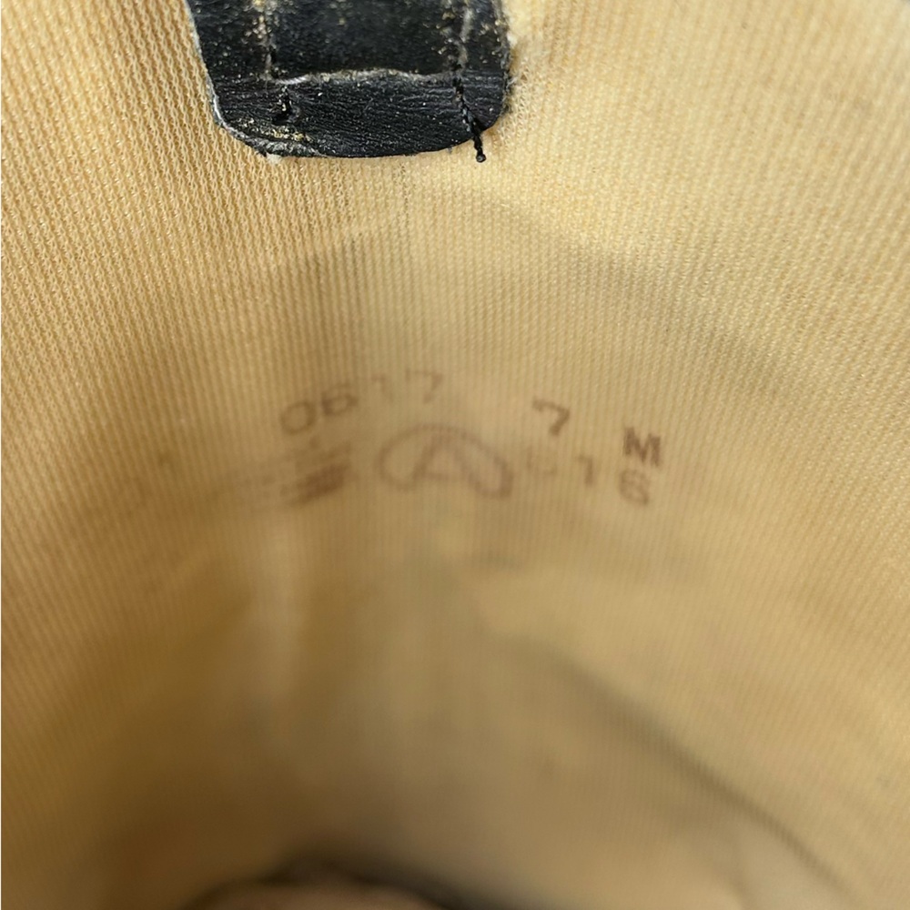 Vintage Acme Black Leather Cowboy Boots Women’s 7 Colorful Stitching, Metal Toe - Picture 9 of 9